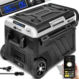 tillvex® Kompressor Kühlbox mit Akku elektrisch 60 Liter / Schwarz | Elektrische Gefrierbox mit APP-Steuerung USB-Anschluss 12/24 V 230V | Kühls... - Schwarz