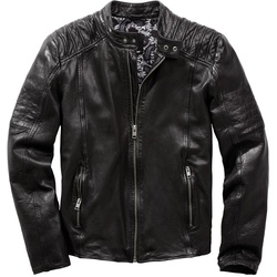 Mey & Edlich Herren Jacke Regelbruch-Lederjacke schwarz 52 - 52