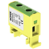 MOREK Verteilerblock f. Al/Cu geeignet 1,5-16mm2 gelb-grün 1pol. 1000V AC/DC Klemme isoliert OTL 16 MAA1016Y10 Morek 3750