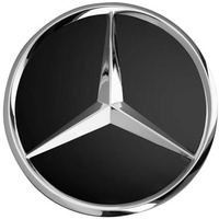 Mercedes-Benz Radnabenabdeckung Stern erhaben schwarz für Durchmesser 66.8 mm A0