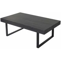 MCW Couchtisch Genk H576, 40x110x60cm, Schwarze Eiche-Optik, dunkle Metall-Füße