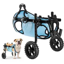 Vevor Hunderollstuhl für Hinterbeine Hundewagen bis 15 kg Blau M