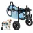 Vevor Hunderollstuhl für Hinterbeine Hundewagen bis 15 kg Blau M