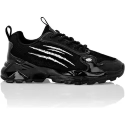 PLEIN SPORT Kinder Leinenschuhe B Runner Sneaker, Schwarz, 37