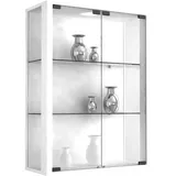VCM Hängevitrine Udina 60 x 25 x 80 cm Weiß