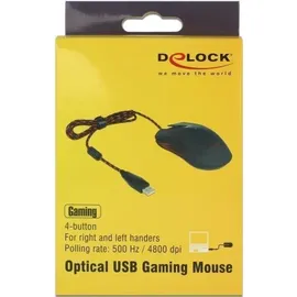 DeLock Gaming-Maus Schwarz, Rot