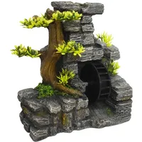 Nobby Aquariendeko Mauer mit Wasserrad 19 x 11,5 x 19 cm