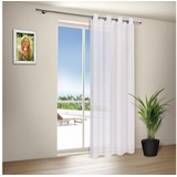 Happy Home Vorhang »MIRANDA«, (1 St.), HxB: 235x140, halbtransparent, weiß