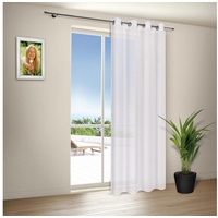 Happy Home Vorhang »MIRANDA«, (1 St.), HxB: 235x140, halbtransparent, weiß