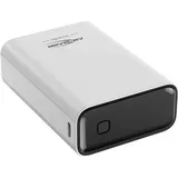 Ansmann 20000 mAh PB222PD w Powerbank 20 Ah USB PD 3.0, Quick Charge 2.0 LiPo Weiß mit Laderegler, gleichzeitiges Laden und Entladen, Statusanzeige