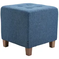deluke Sitzhocker CELIS Stoff 45 x 46 x 45 cm Blau
