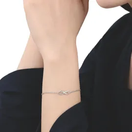 Tom Tailor Infinity Armband mit Zirkonia Silber 2100584 Größe 16+4 cm