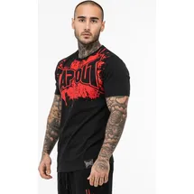 TapouT Herren T-Shirt normale Passform Splashed schwarz|rot M