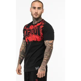 TapouT Herren T-Shirt normale Passform Splashed schwarz|rot M