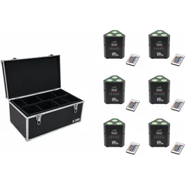 Eurolite Set 6x AKKU TL-3 TCL Trusslight QuickDMX + Case TDV-1