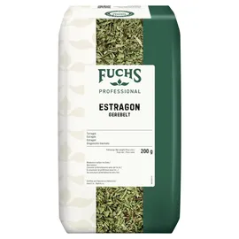 FUCHS Professional Estragon gerebelt | Zum Verfeinern von Champignons und gedünstetem Fisch | Profi-Qualität für Großverbraucher und Gastronomie | 200 g im großen Beutel