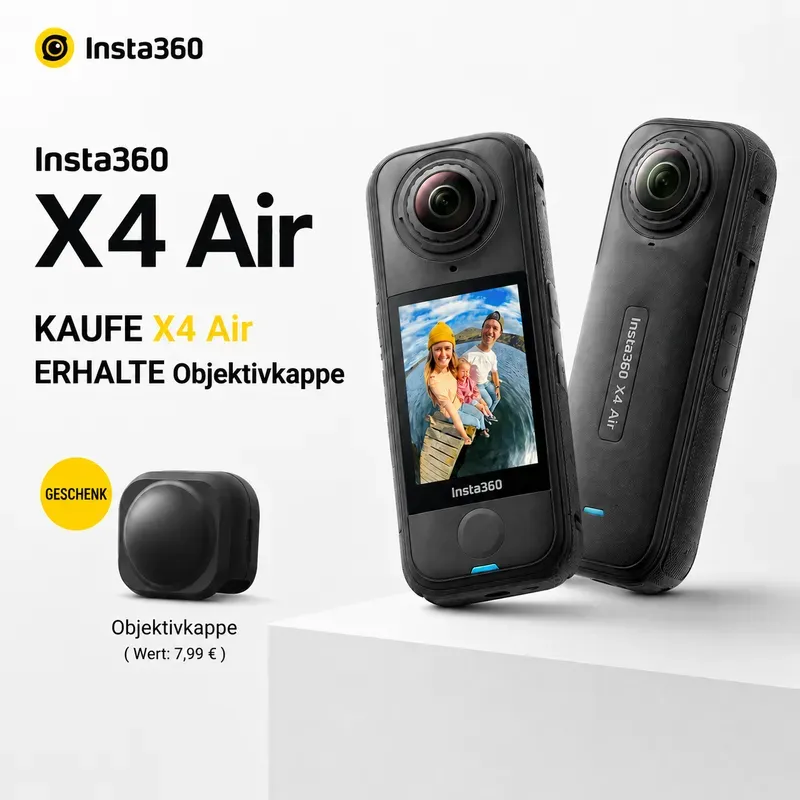 Insta360 X4 Air 360° Kamera + Objektivdeckel für nur 1€ dazu