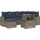 vidaXL Gartensofa-Set 7-tlg. grau Polyrattan