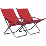 Teenpull – Klappbare Strandstühle 2 Stk. Stoff Rot