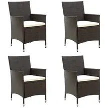 vidaXL Gartenstuhl 60 x 60 x 88 cm braun 4 St.
