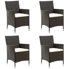 vidaXL Gartenstuhl 60 x 60 x 88 cm braun 4 St.