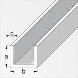 Alfer U-Profil 2 m, 20 x 30 x 2 mm Aluminium roh blank