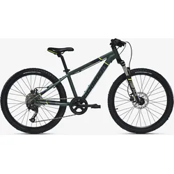 Kinderfahrrad Mountainbike 24 Zoll Rockrider ST 920 grün khaki|fluoreszierendes Hellgelb 24