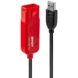 Lindy USB-A auf USB-A 12 m Schwarz/Rot