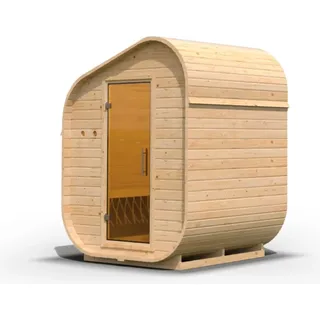 Karibu Saunahaus Fasssauna Asymmetrisch 1 - 38 mm Ohne Ofen