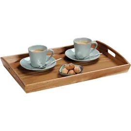 KESPER 28030 Servierablett mit 2 Griffen, Akazienholz/Frühstückstablett/Tablett