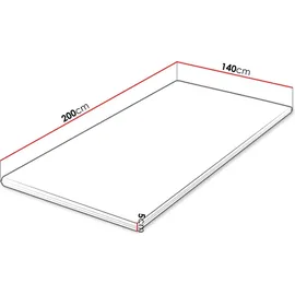 Mirjan24 Topper Profil 5 cm hoch 140 x 200 cm weiß