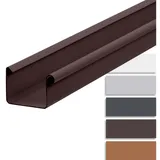 Inefa Dachrinne Kastenrinne 200cm NW 68 Dunkelbraun Dachentwässerung