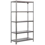 Proregal Schwerlastregal Metall 200x120x40 cm silber