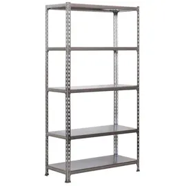 Proregal Schwerlastregal Metall 200x120x40 cm silber