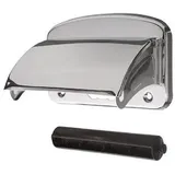 CORNAT Papierrollhalter chrom, mit Deckel Toilettenpapierhalter - Cornat