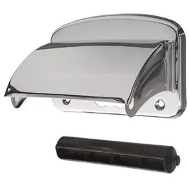 CORNAT Papierrollhalter chrom, mit Deckel Toilettenpapierhalter - Cornat