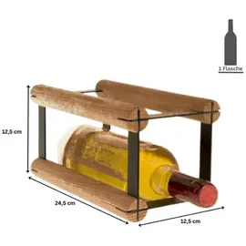 Proregal Weinregal 12,5 x 12,5 x 24,5 cm Braun