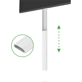 conecto Kabelkanal aus Kunststoff zum Kleben oder Schrauben inkl. 3M Klebeband, 50 cm, weiß