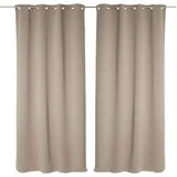 Atmosphera Créateur d'intérieur Vorhänge in beige - Leinenfarben