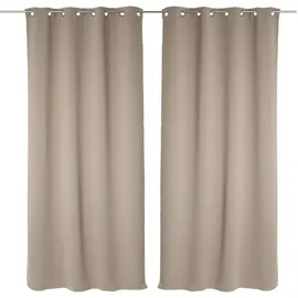 Atmosphera Créateur d'intérieur Vorhänge in beige - Leinenfarben