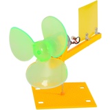 Jadeshay Windturbinen-Kit, Windgenerator, Mikro-Windturbinen-Stromgenerator-Kit, Kleiner Gleichstrommotor mit Halterblättern, DIY-Stromprojekt-Kits 0,01 V-24 V