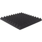 Akustikplatten Pyramiden 50x50x5 cm akustische Schaumstoffplatten Schallschutzmatte Schallschutz Wandpaneele Akustikschaumstoff Grün Orange Rot Graphit Akustikpaneel (Graphit)