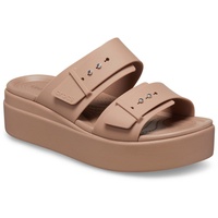 Crocs Pantolette »Brooklyn Low Wedge«, Plateau, Sommerschuh, Schlappen mit Schnallenverschluss, braun