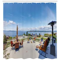 ABAKUHAUS Duschvorhang 175 x 200 cm türkis