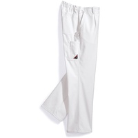 BP Cotton Plus 1469-720-21 Arbeitshose - Stoffhosenträger mit Gummieinsatz - Taschen für Knieschoner - Reine Baumwolle - Normale Passform - Größe: 58 - Farbe: weiß