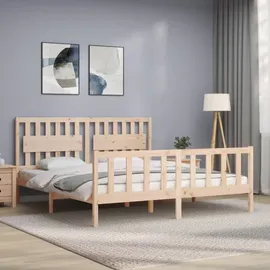 vidaXL Massivholzbett 180 x 200 cm Braun