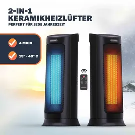 monzana Heizlüfter 2000 W Schwarz/Weiß