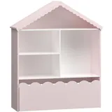 [en.casa] Kinderregal Vestnes 114 x 91 x 30 cm Cotton Candy/Weiß