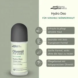 Medipharma Cosmetics Olivenöl Per Uomo Hydro Roll-on 50 ml