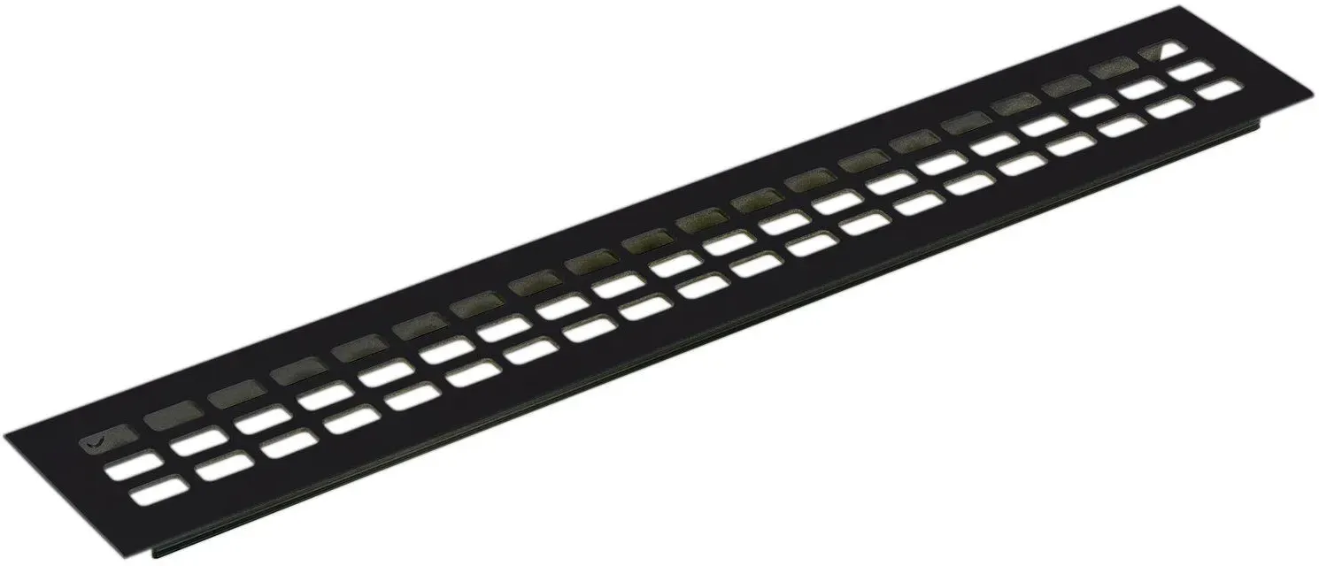 Lüftungsgitter 400 x 80 mm Aluminium schwarz eloxiert